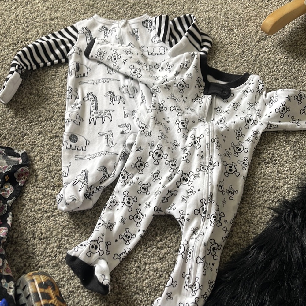 Black and white footies